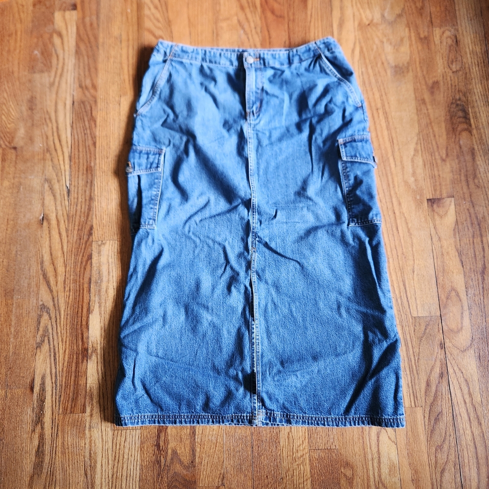 Bill Blass Blue Midi Skirt